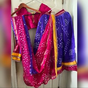 Bandhani Lehenga Choli Navratri Indian Dance dress